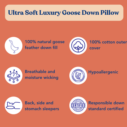 The Sleepy Goose Co - Luxury goose down pillow